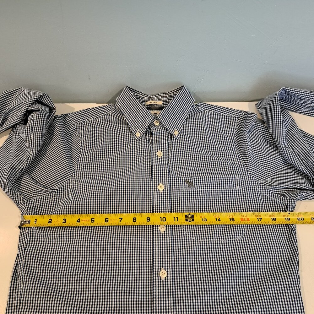 Abercrombie & Fitch Men's Small Long Sleeve Button Down Muscle Fit Plaid Shirt - Picture 10 of 15